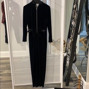Carolina Ritzler Black Velvet Tina Jumpsuit